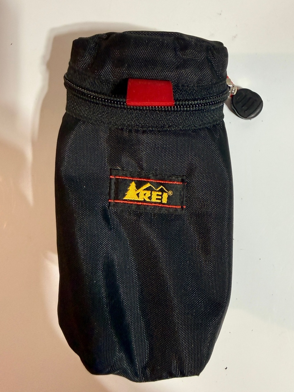 REI Black Pod Pouch with zipper & Velcro closure. Velcro attachments. NEW!